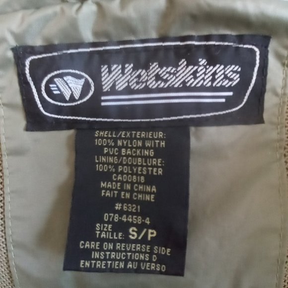Wetskins waterproof full zip Jacket hidden Hood Size small runs big - Picture 3 of 9